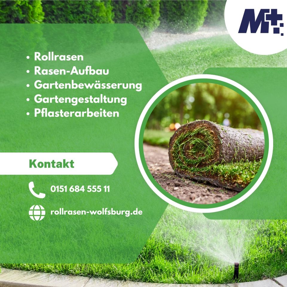 Rollrasen - Gartengestaltung - Garten anlegen - Rasenpflege in Wolfsburg