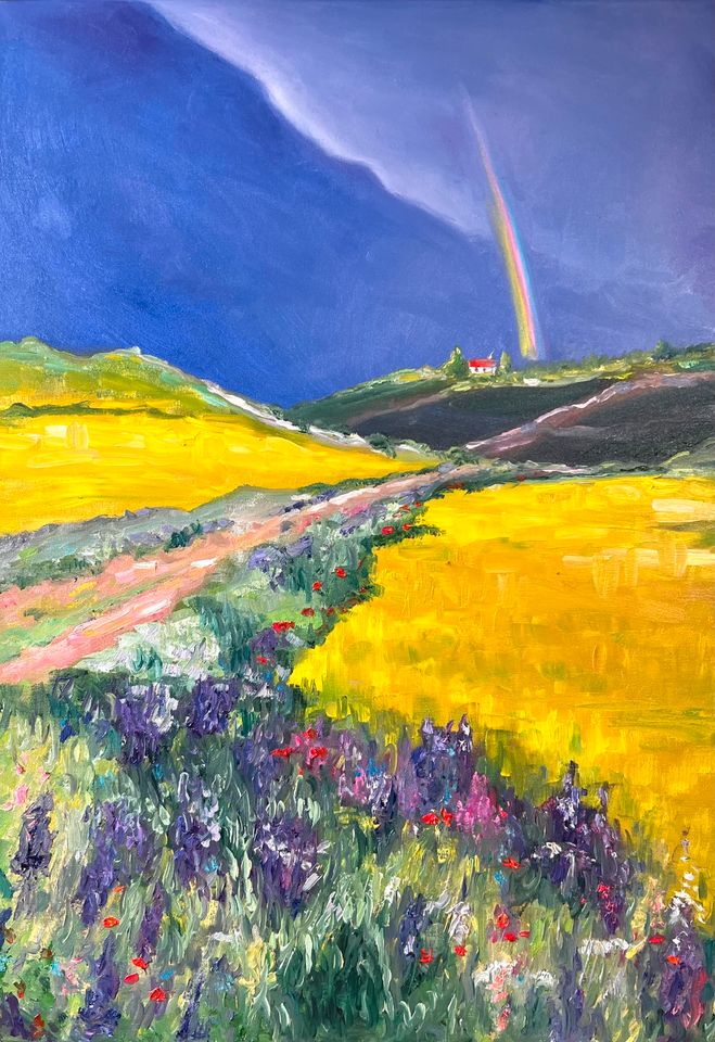 Ölgemälde «Regenbogen» 50x70cm - Unikat - handgemalt - signiert in Holzgerlingen