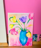 Tulpen Leinwand Neon Acryl 30x 40 cm Niedersachsen - Ahnsbeck Vorschau