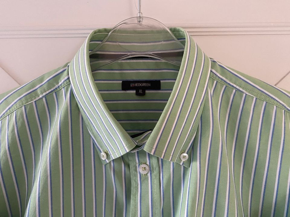 Redgreen Hemd, grün-weiß-blau gestreift, Gr.XL in Holm