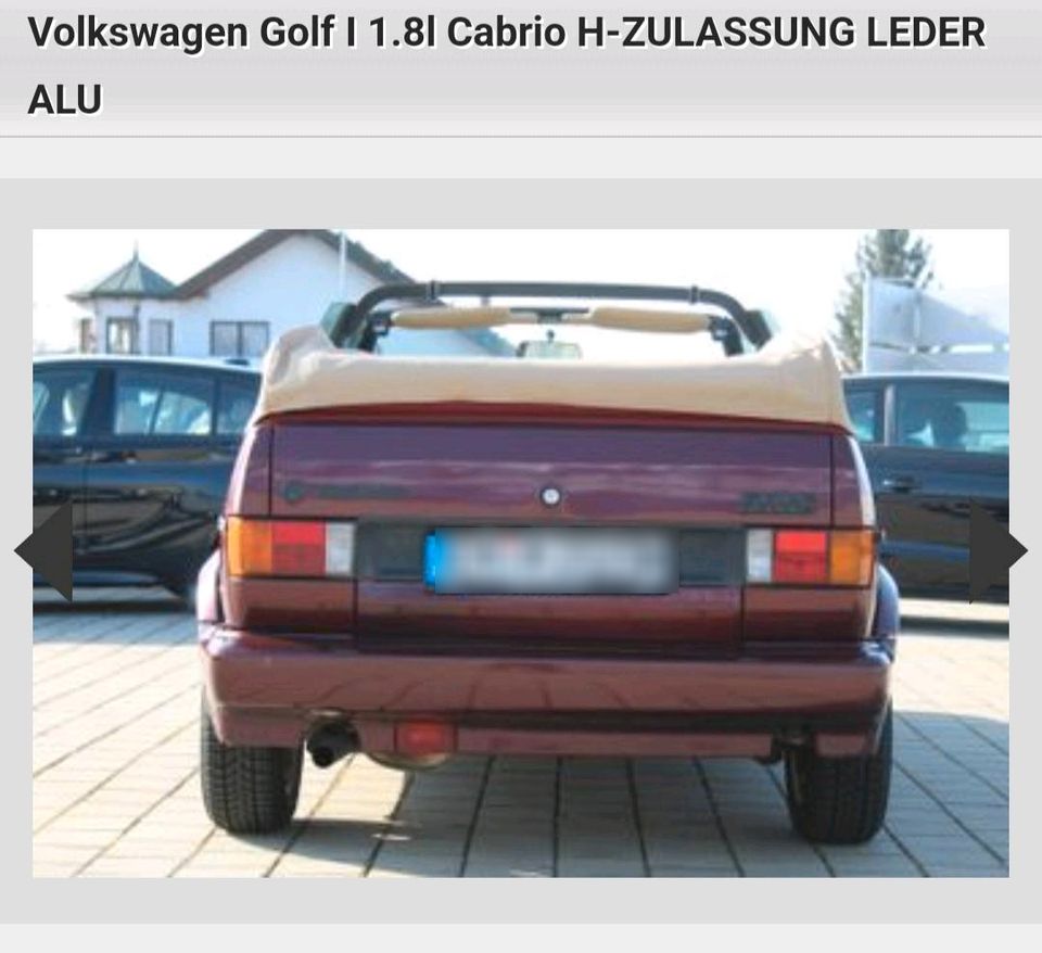 Golf 1 cabrio oldtimer in Vörstetten