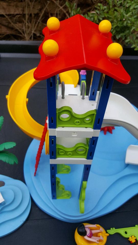 Playmobil 6669 Aquapark mit Rutschtower gebraucht in Silberstedt