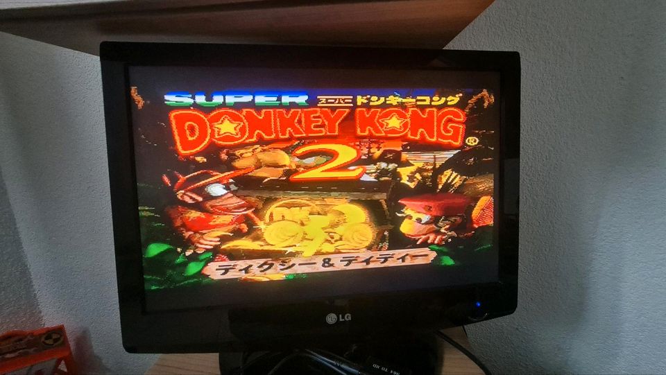 Snes Donkey Kong 1 2 3 mit Fire Adapter für NTSC-J-Version en in Mahlberg