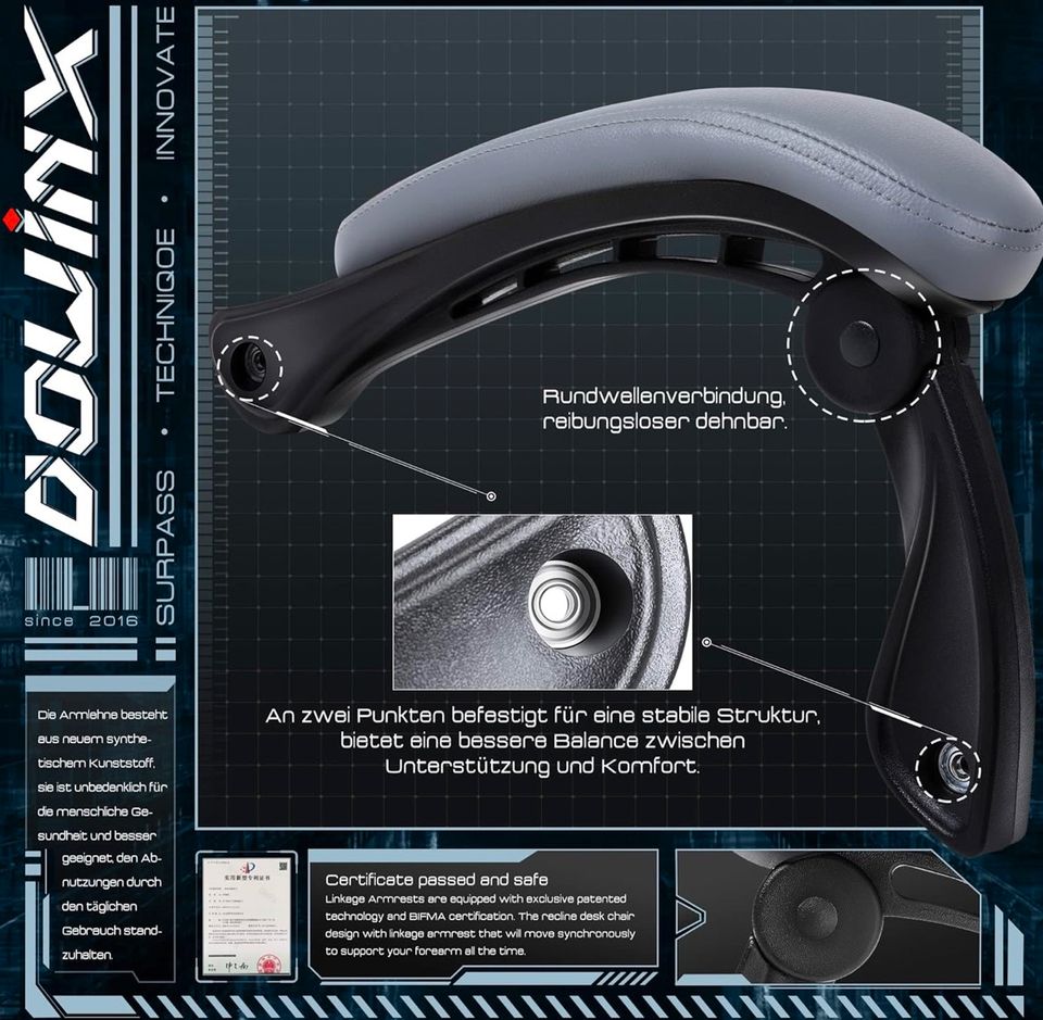 Dowinx Gaming Stuhl Ergonomischer Gamer Stuhl in Bad Friedrichshall