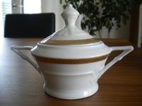 Vintage Zuckerdose Bavaria Serie 182 Porzellan Goldrand Bayern - Kumhausen Vorschau