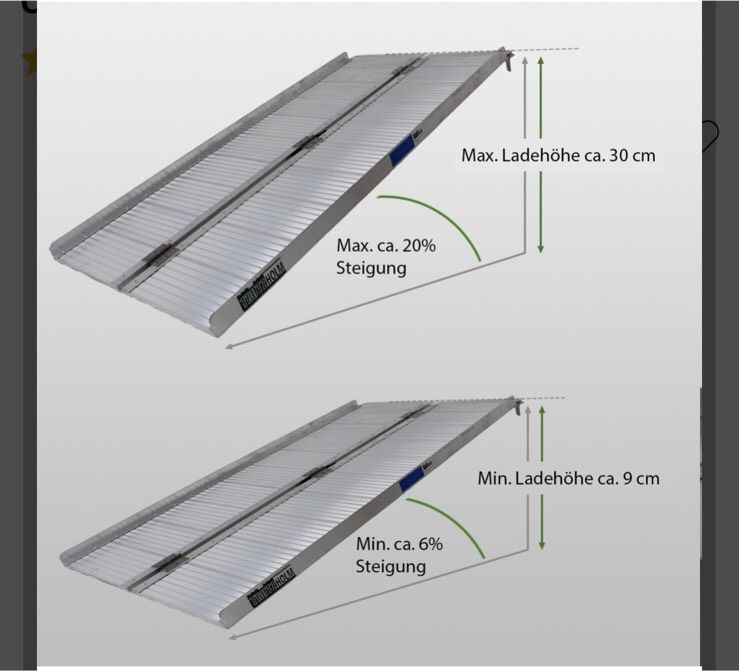 Auffahrrampe, Trutzholm, klappbar, 272 kg in Hürth