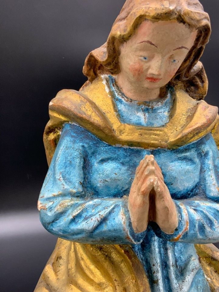 MONDSICHEL MADONNA HEILIGENFIGUR SKULPTUR AUS HOLZ HANDGESCHNITZT 45cm - Versand kostenlos - Wir sind für Sie da lokal in 86830 Schwabmünchen oder online ARTHOME24 in Schwabmünchen