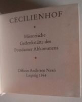 Mini-Buch "Cecilienhof"- Historische Gedenkstätte des Potsdamer A Thüringen - Worbis Vorschau