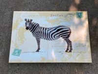 Leinwand Bild Zebra Postkarte 90cm x 60cm Berlin - Rosenthal Vorschau