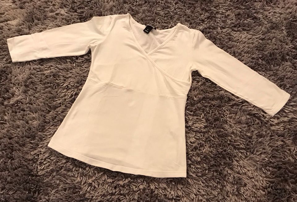 H&M MAMA Shirt Gr S weiß Schwangerschaft/Stillzeit in Frankfurt am Main