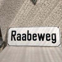 Antikes Emailschild Straßenschild " Raabeweg" Baden-Württemberg - Kupferzell Vorschau