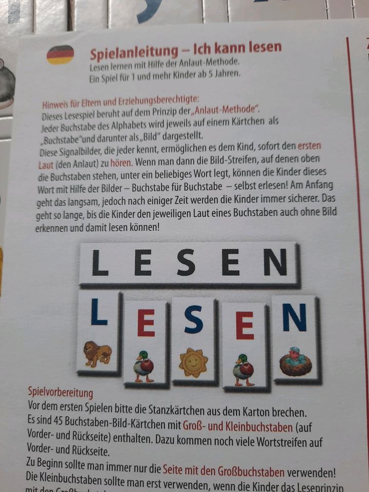 Lesen lernen Buchstaben legen Anlaut Methode Montessori in Aurich