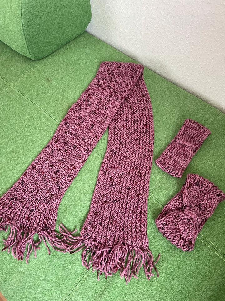 Handgestrickter Schal und Stirnbänder aus Schurwolle - Lilau in Lohr (Main)