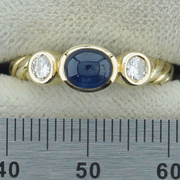 Ring Gold 585 mit Brillanten Saphir, Brillantring, Goldring in Friedelsheim