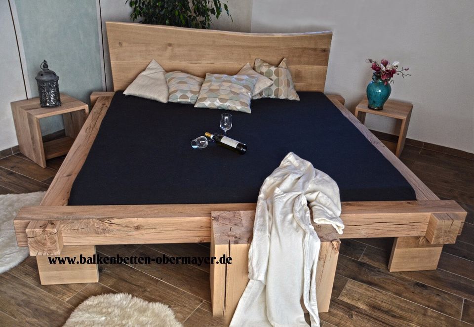 Neue Balkenbetten ,Massivholzbetten,Bett in Riedering