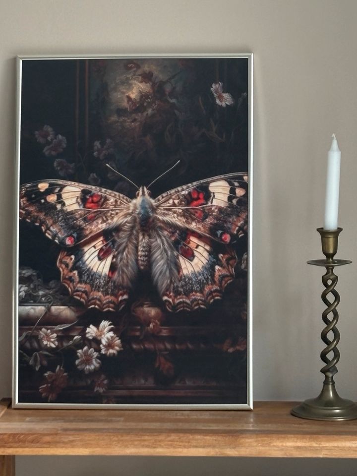 Leinwanddruck Schmetterling Vintage 40x60cm ohne Rahmen in Andernach