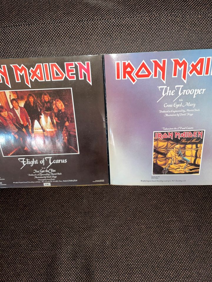 Vinyl LP Iron Maiden The Troooer Flight of Icarus 1983 in Wölfersheim