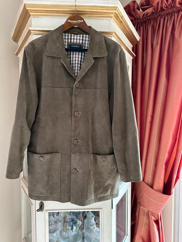 Ziegenleder Ziegenvelouers Herrenjacke Sacco Blazer Gr.50 NEU in Stahnsdorf