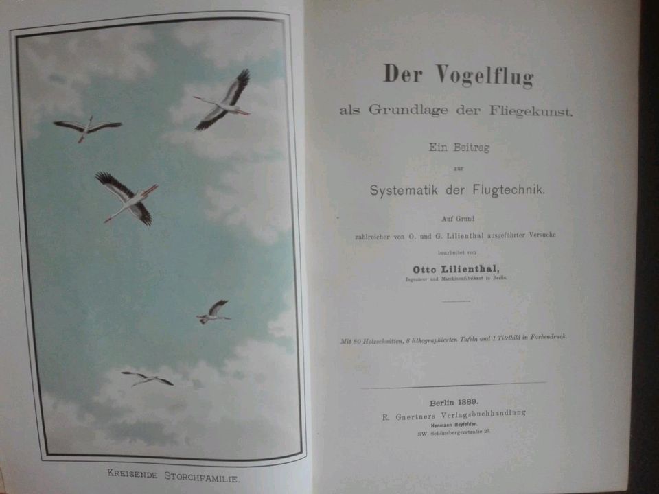 Der Vogelflug / von Otto Lilienthal / DRITTE AUFLAGE von 1939 in Mengkofen