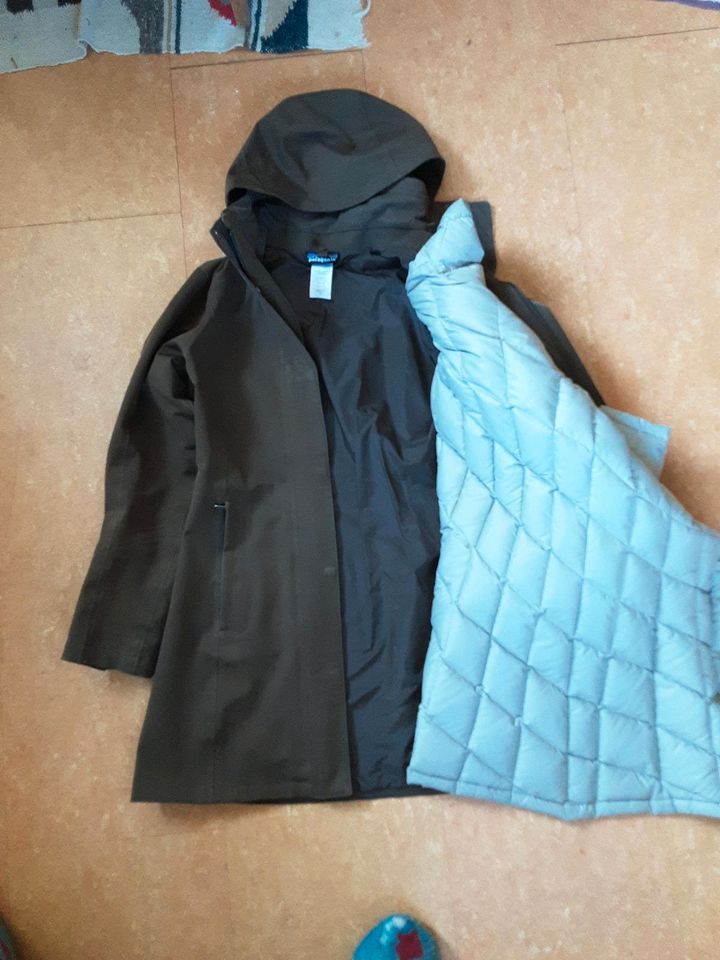 Patagonia Tres 3 in 1 Parka lang dunkelbraun, graue daunenjacke in Heidelberg