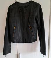 Lederjacke (echtes Leder) in Schwarz  MANGO Frankfurt am Main - Eschersheim Vorschau