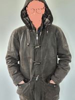 Herren-Duffelcoat (lange Lederjacke) mit Kapuze in Größe 50 Nordrhein-Westfalen - Kranenburg Vorschau