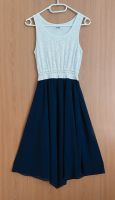 festliches Kleid dunkelblau-weiß, Gr. S Niedersachsen - Langenhagen Vorschau