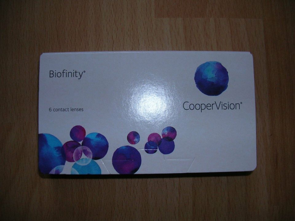 weiche Kontaktlinsen Biofinity CooperVision, original versiegelt in Oldenburg in Holstein