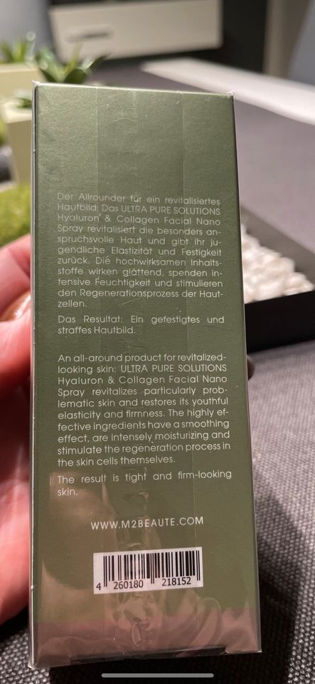 M2 Beauté-Ultra Pure Solutions-Hyaloron & Collagen-Gesichtsspray in Essen