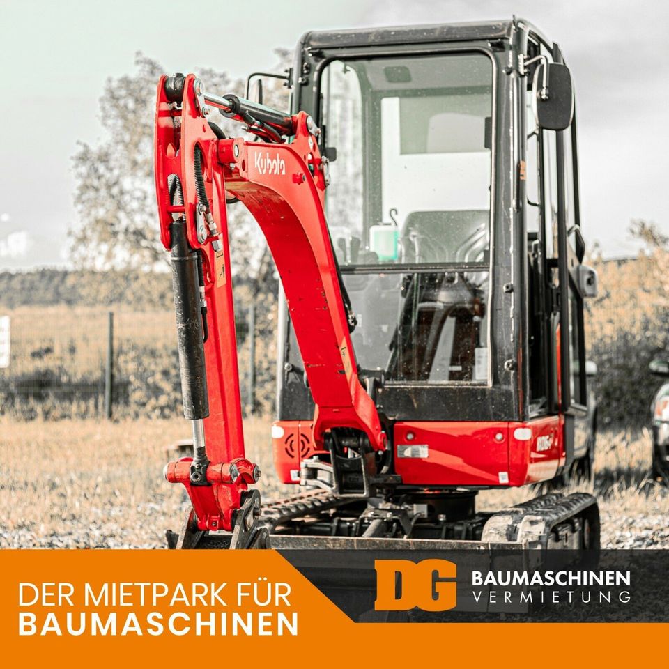 ✔ Minibagger mieten ab 60 Euro Bagger leihen vermieten Baumaschinenvermietung  1,9t Kubota Cat in Stadthagen