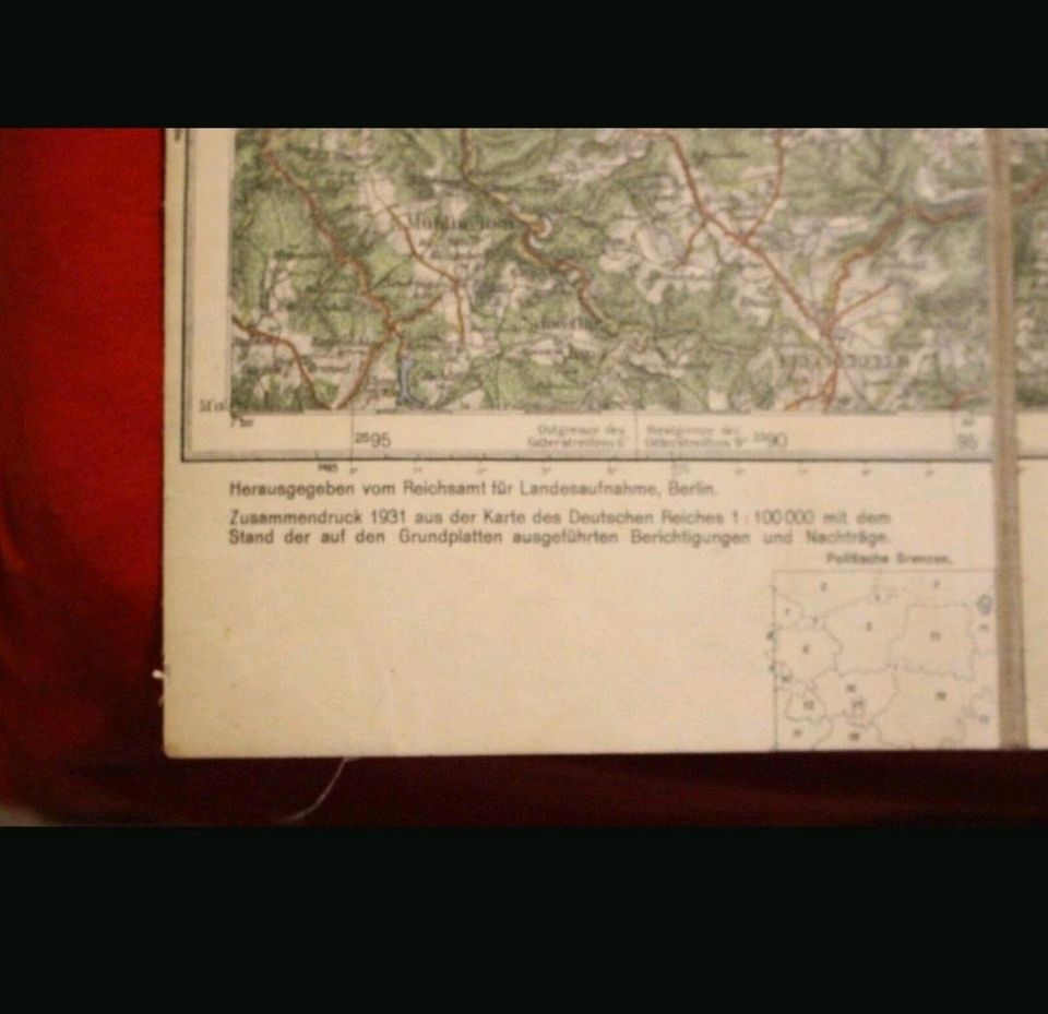 Landkarte Deutsches Reich Provinz Westfalen  1931 in Hansestadt Seehausen