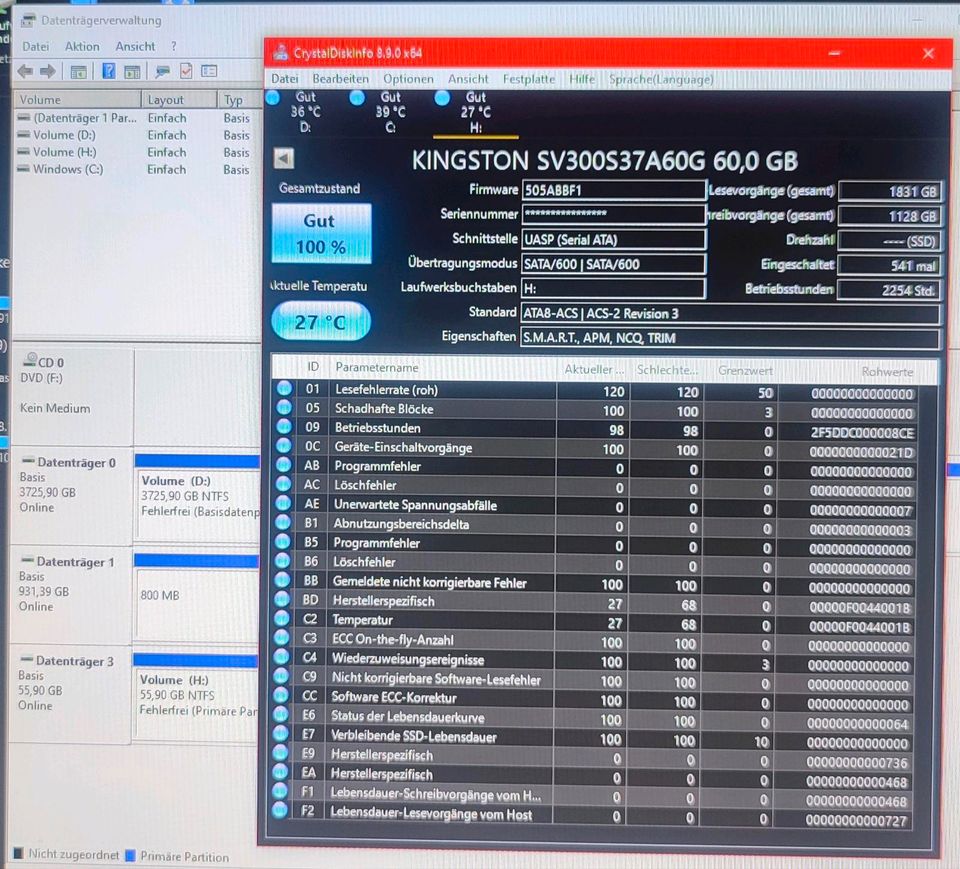 Kingston SSDnow V300 60GB MLC SATA III 2.5'' Sv300s37a/60g in Heroldsbach