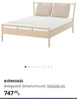 BJÖRKSNÄS Ikea Bett Birke Lattenrost Leirsund 160x200cm Bayern - Weil a. Lech Vorschau
