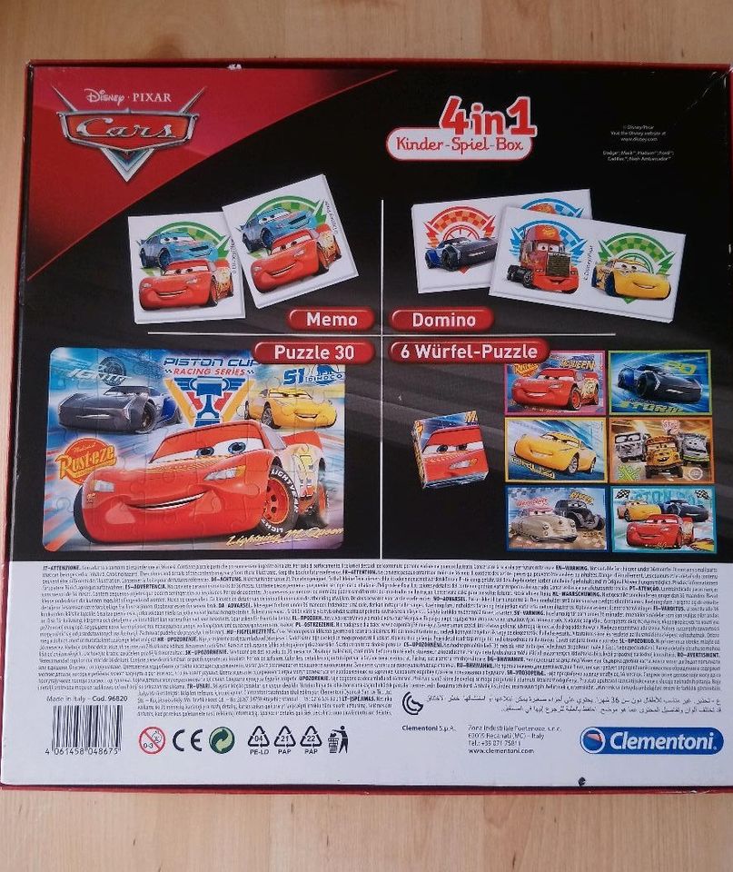 Spielesammlung 4 in 1 "Cars" / Puzzle, Memory, Domino in Metzingen