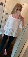 Bluse weiß S Spitze Gina Benotti Lochmuster Peplum Schößchen Bremen - Neustadt Vorschau
