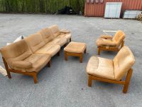 6 Skandinavisches Modulares Mid Century  Leder Teak Couchsystem Wuppertal - Oberbarmen Vorschau
