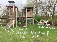 Hochwertiges Klettergerüst Spielturm Bauholz Balken Bangkirai Niedersachsen - Großefehn Vorschau
