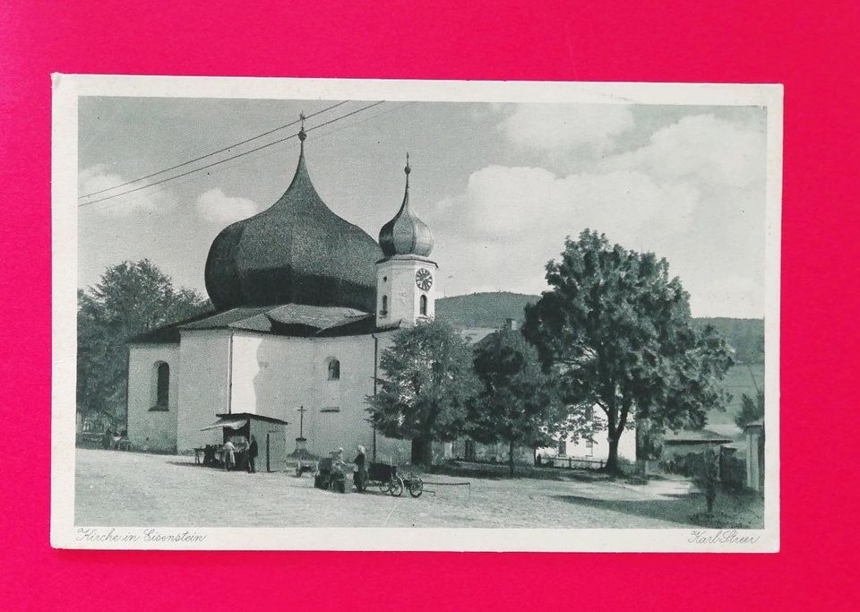 Alte Postkarte AK Kirche in Eisenstein in Gailingen am Hochrhein