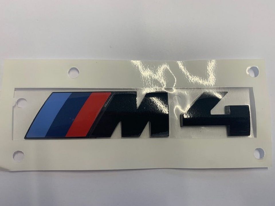 BMW M4 Emblem Schriftzug Heckklappe SCHWARZ 51148068579 für F32 F82 in Fulda