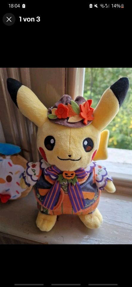 Pikachu Plüschtier - Pokemon Figur Halloween, Plüsch Kuscheltier in Grevesmuehlen