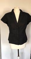 Schwarze kurzärmelige Bluse -Art Blazer - von H&M, Gr L Hessen - Eschborn Vorschau