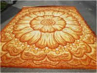 Teppich 70er 3x4 m orange gelb Blume Spagetti aber mid century Baden-Württemberg - Veringenstadt Vorschau