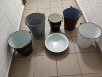 5 x DDR Emaille Eimer  1 x Schüssel Sachsen - Königsbrück Vorschau