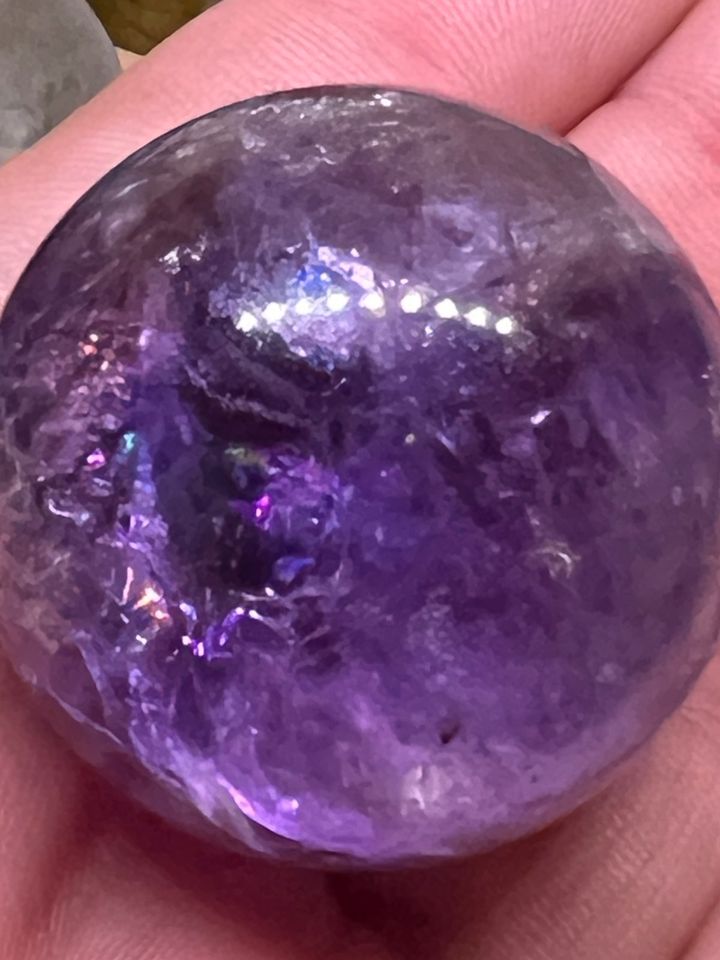 Wunderschöne Amethyst Ametrin Kugel Regenbögen einzigartig in Ibbenbüren