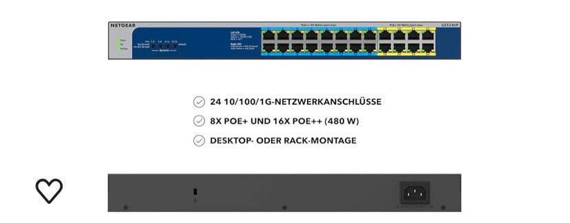 NETGEAR GS524UP-100EUS 24-Port in Haßloch