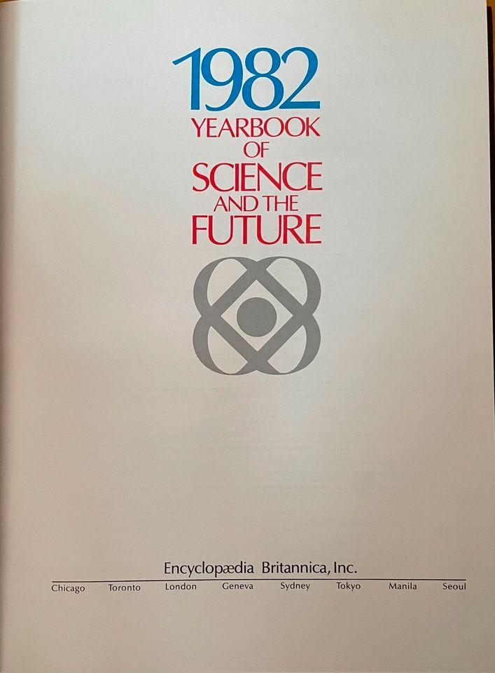 Encyclopaedia Britannica "Yearbook of Science and Future" 1982 in Willich