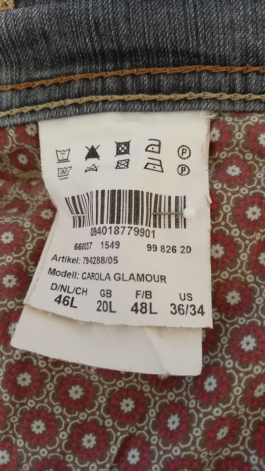 Brax Carola Jeans schwarz/grau 46 in Hamburg