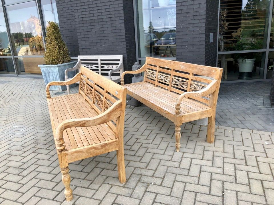 Gartenbank Sitzbank 4 Sitzer Personen 190 cm Bank Teak Holz Neu! in Wermelskirchen