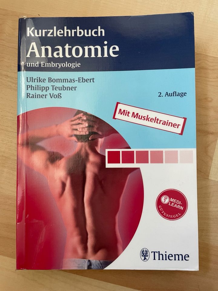 Kurzlehrbuch Anatomie und Embryologie; Bommas-Ebert, Teubner, Voß in Erlangen