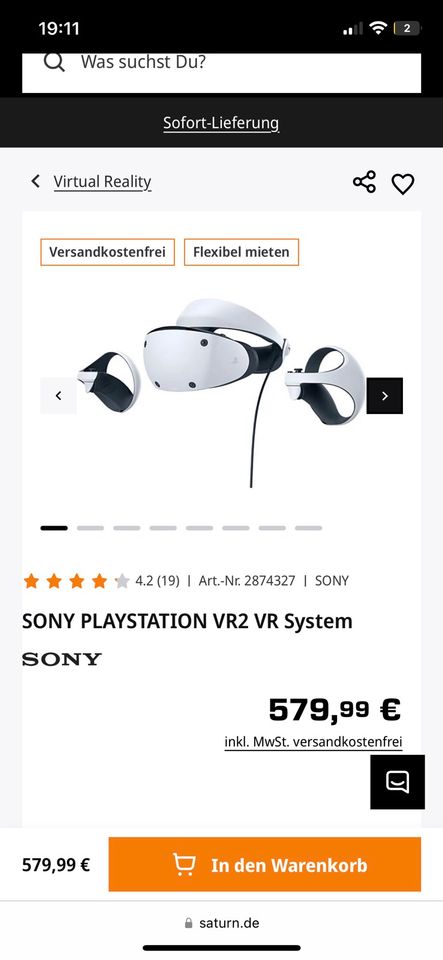 VR Brille PlayStation 5 wie neu nicht oft benutzt und einem Spiel in Leverkusen